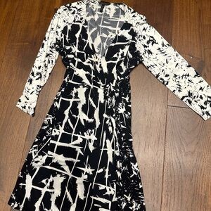 BCBG Black and White Dress
